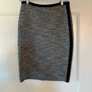 Calvin Klein Gray and Black Pencil Skirt Knee-Length